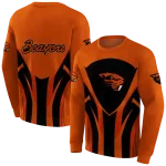 oregon state beavers concentric lines orange black hoodie best selling