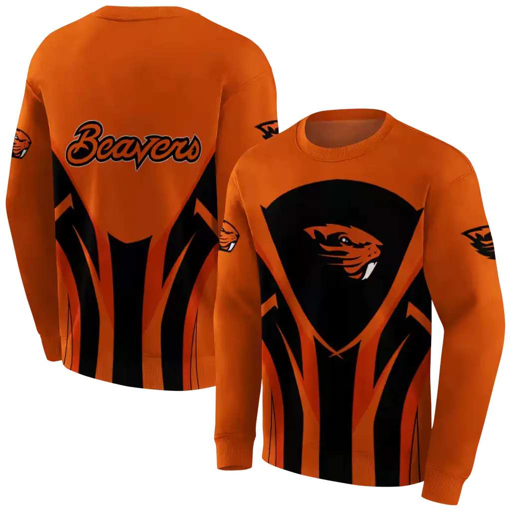 oregon state beavers concentric lines orange black hoodie premium grade oregon state beavers concentric lines orange black hoodie premium grade
