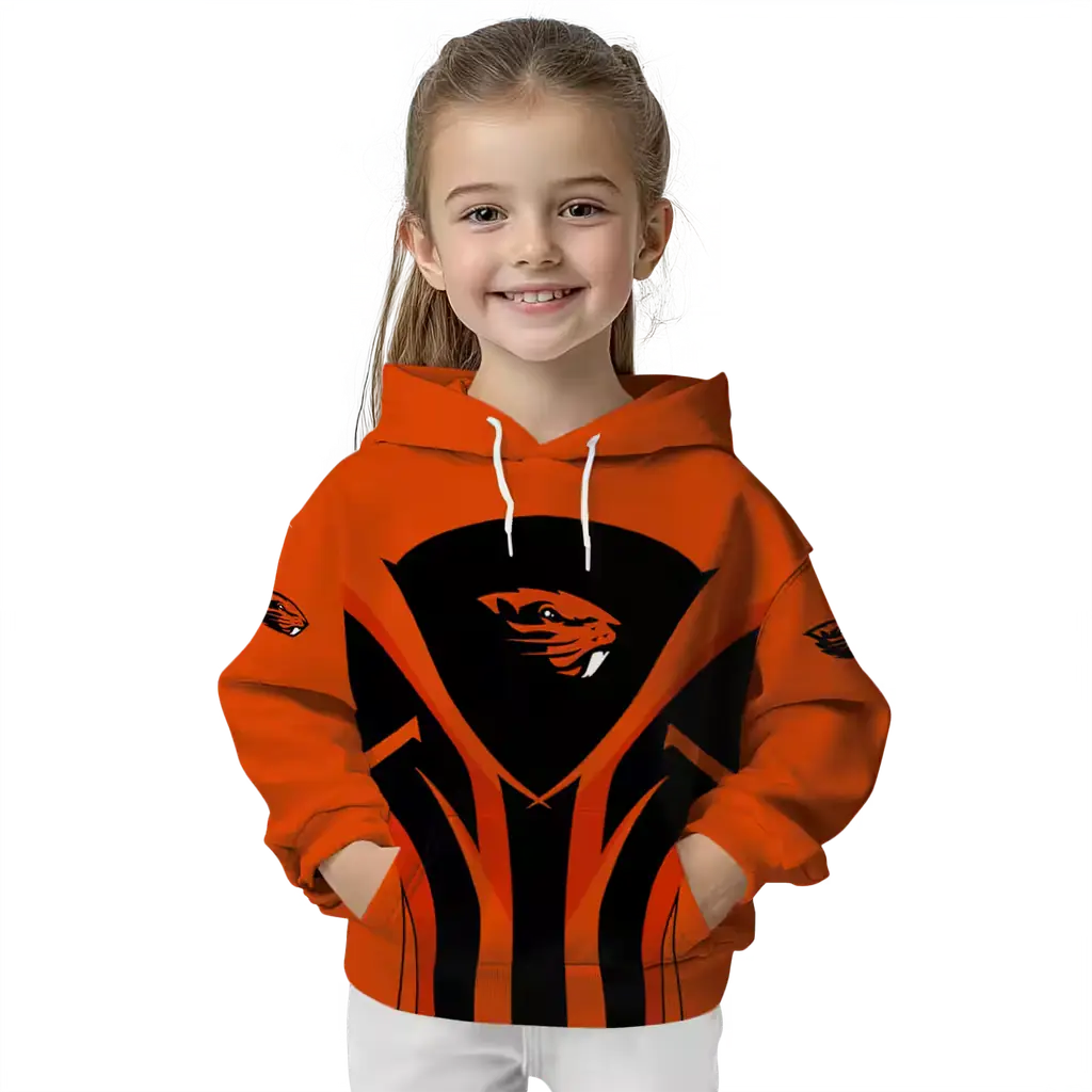 oregon state beavers concentric lines orange black hoodie top rated oregon state beavers concentric lines orange black hoodie top rated