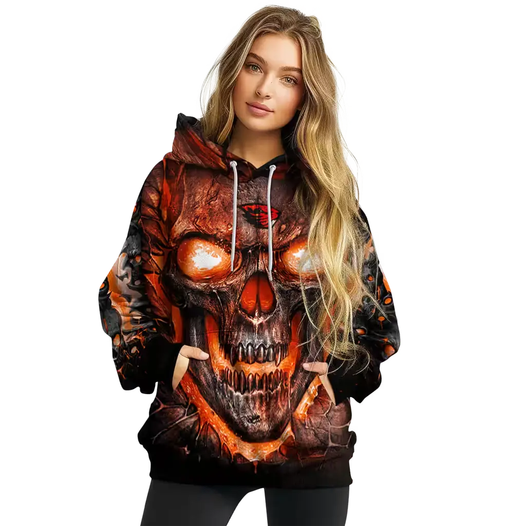 oregon state beavers demonic skull orange black hoodie high quality oregon state beavers demonic skull orange black hoodie high quality