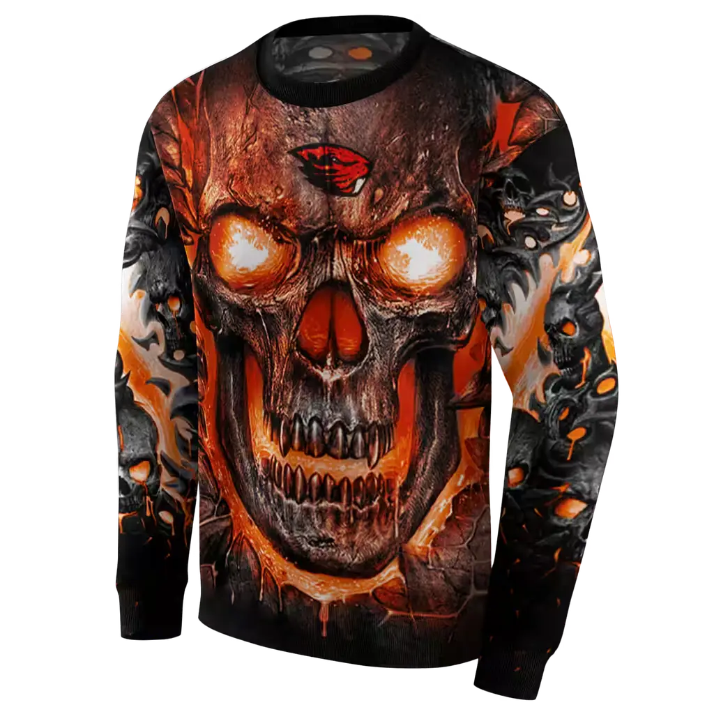 oregon state beavers demonic skull orange black hoodie new arrival oregon state beavers demonic skull orange black hoodie new arrival