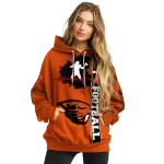oregon state beavers football heartbeat orange hoodie best selling