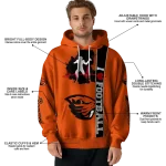 oregon state beavers football heartbeat orange hoodie best selling