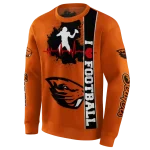 oregon state beavers football heartbeat orange hoodie best selling