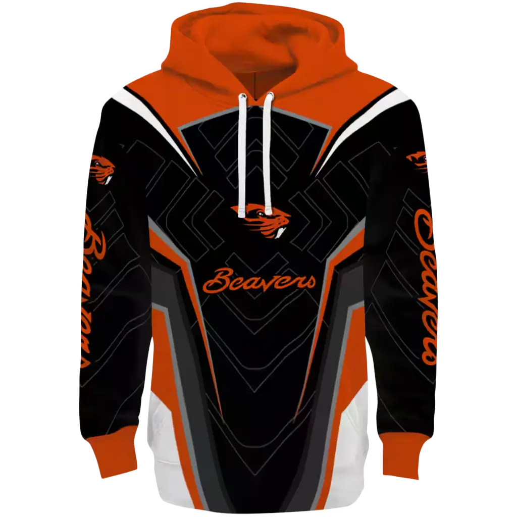 oregon state beavers futuristic pattern orange black hoodie best selling oregon state beavers futuristic pattern orange black hoodie best selling
