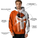 oregon state beavers graphic punisher orange white hoodie best selling