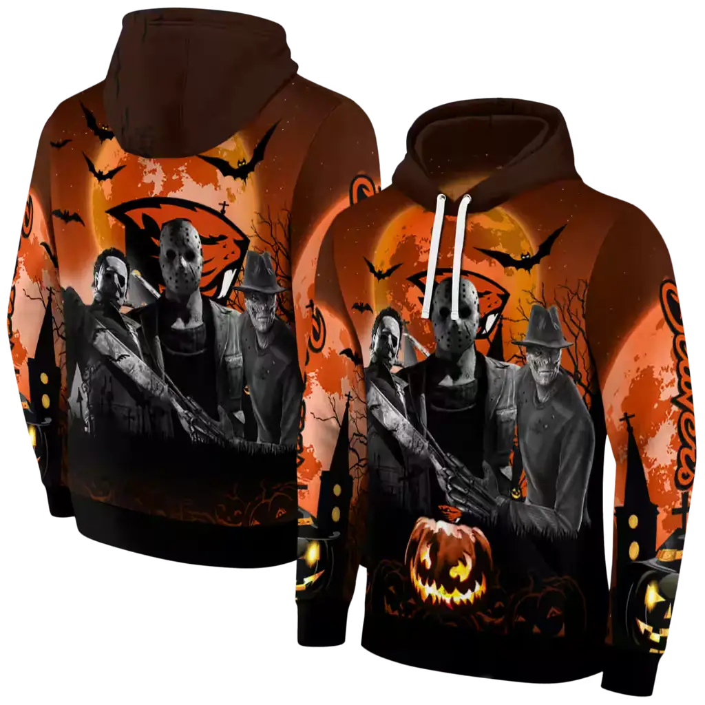 oregon state beavers halloween vibes orange black hoodie fashion forward oregon state beavers halloween vibes orange black hoodie fashion forward