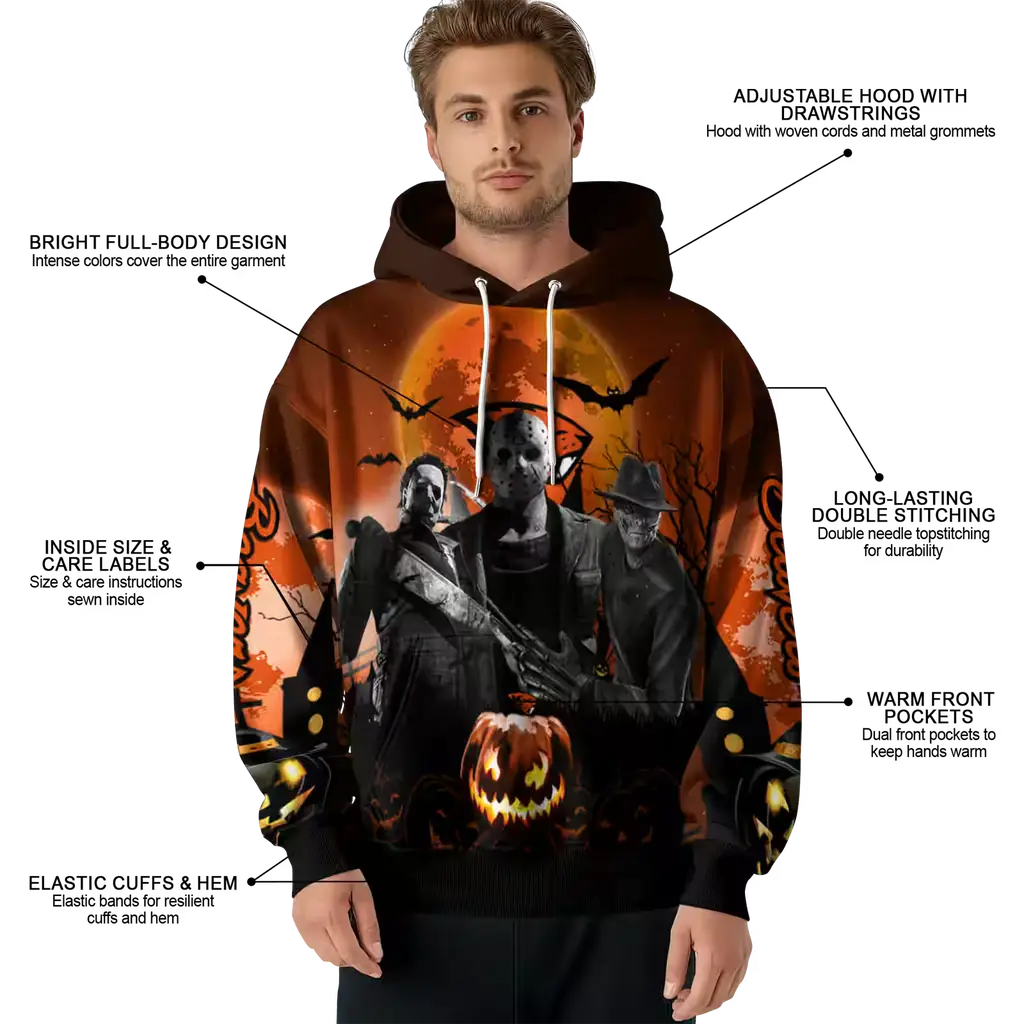 oregon state beavers halloween vibes orange black hoodie latest model oregon state beavers halloween vibes orange black hoodie latest model