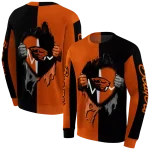 oregon state beavers heartbeat graphic orange hoodie best selling