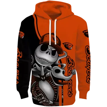 oregon state beavers jack skellington orange hoodie best selling