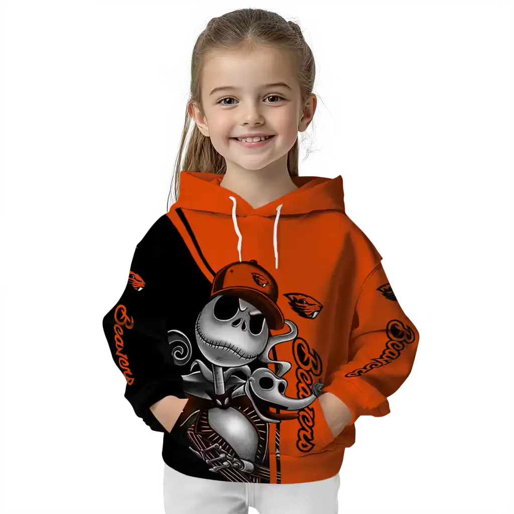 oregon state beavers jack skellington orange hoodie top rated oregon state beavers jack skellington orange hoodie top rated