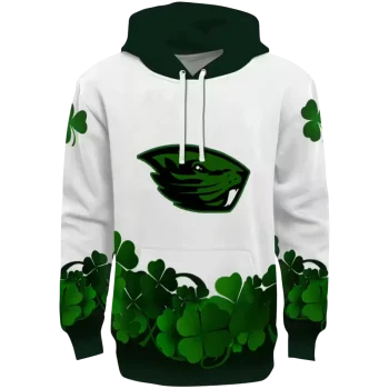 oregon state beavers lucky motif white green hoodie best selling