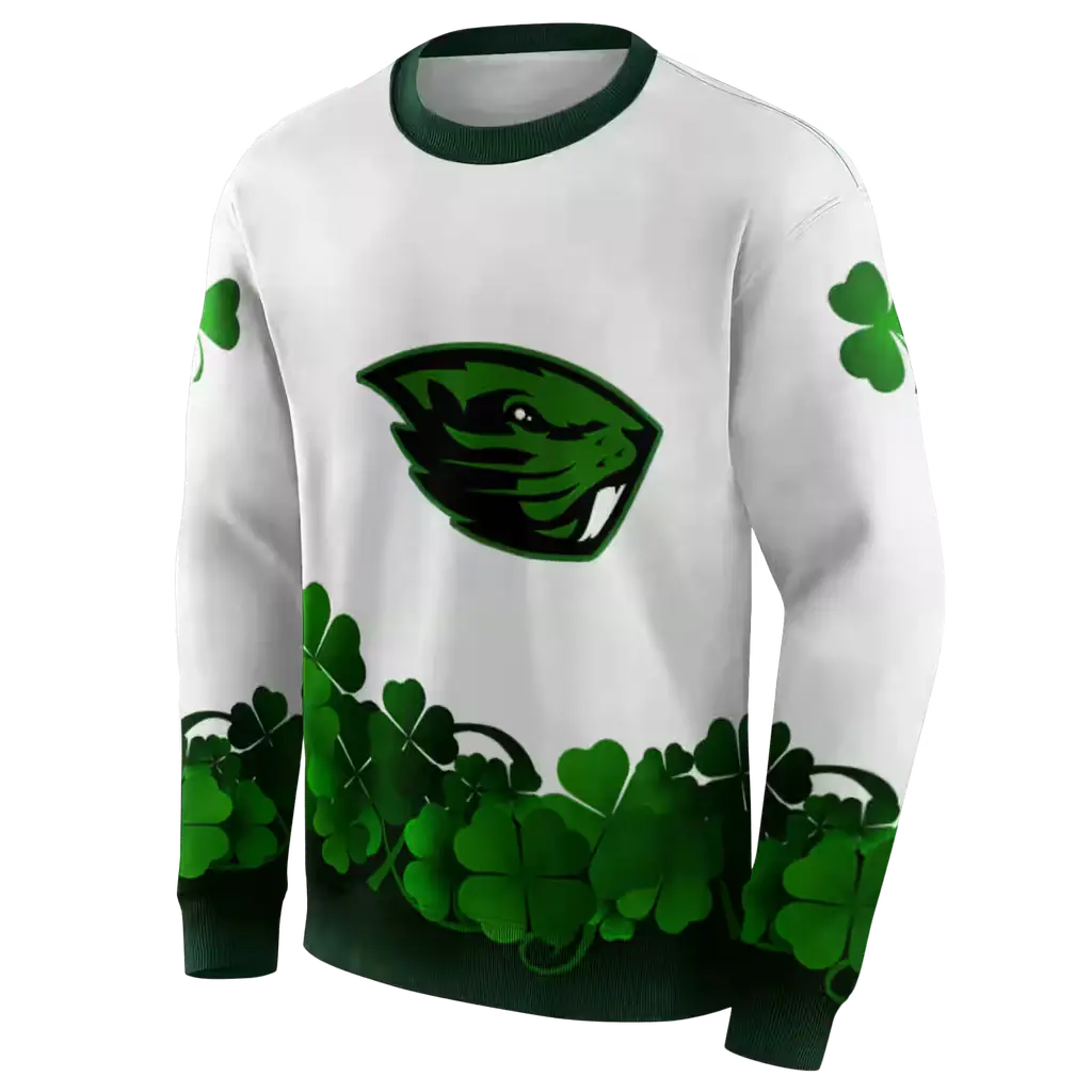 oregon state beavers lucky motif white green hoodie new arrival oregon state beavers lucky motif white green hoodie new arrival