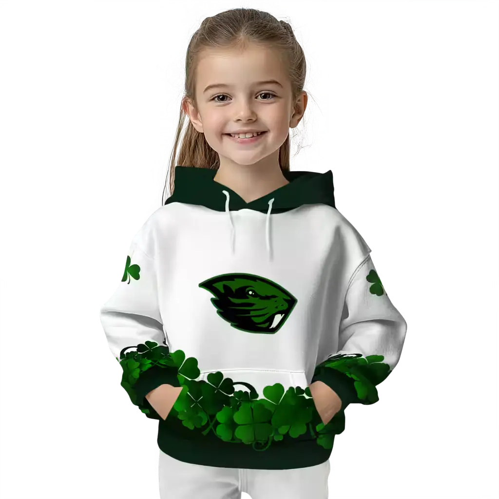 oregon state beavers lucky motif white green hoodie top rated oregon state beavers lucky motif white green hoodie top rated