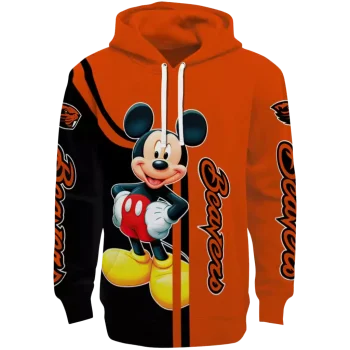 oregon state beavers mickey mouse orange black hoodie best selling