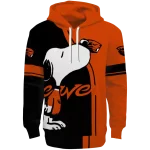 oregon state beavers playful snoopy orange hoodie best selling