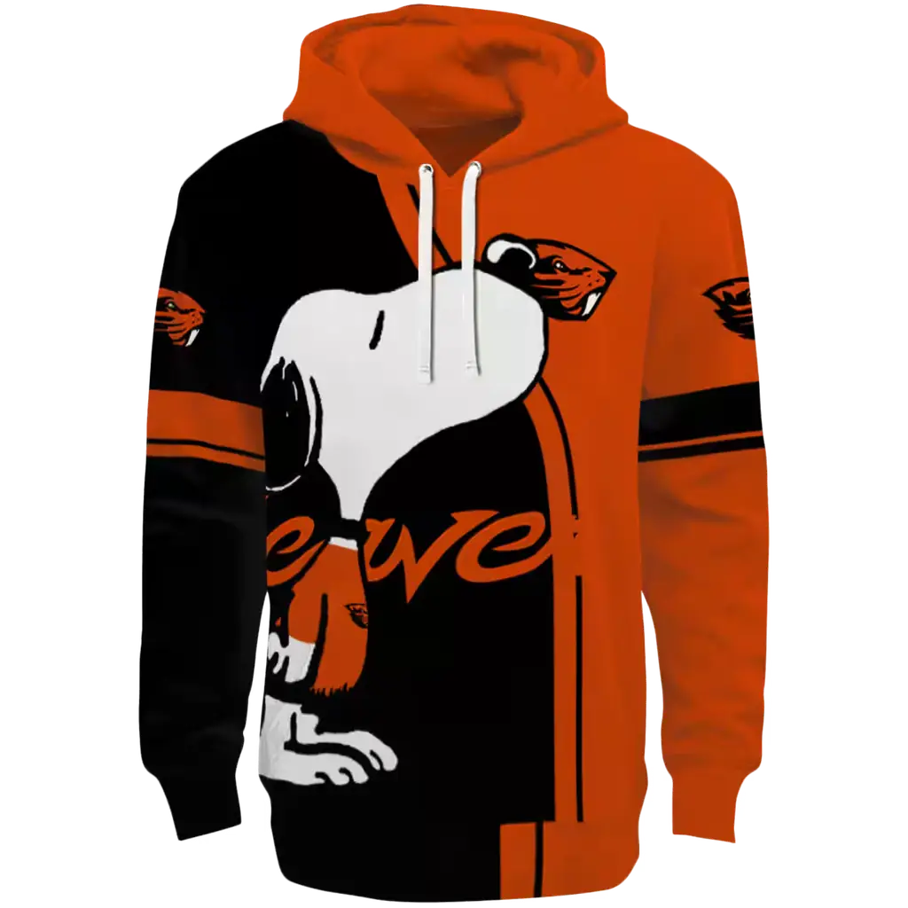 oregon state beavers playful snoopy orange hoodie best selling oregon state beavers playful snoopy orange hoodie best selling