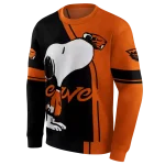 oregon state beavers playful snoopy orange hoodie best selling