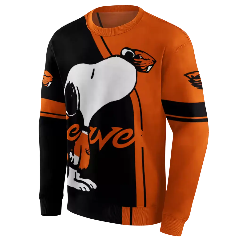oregon state beavers playful snoopy orange hoodie new arrival oregon state beavers playful snoopy orange hoodie new arrival