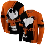oregon state beavers playful snoopy orange hoodie best selling