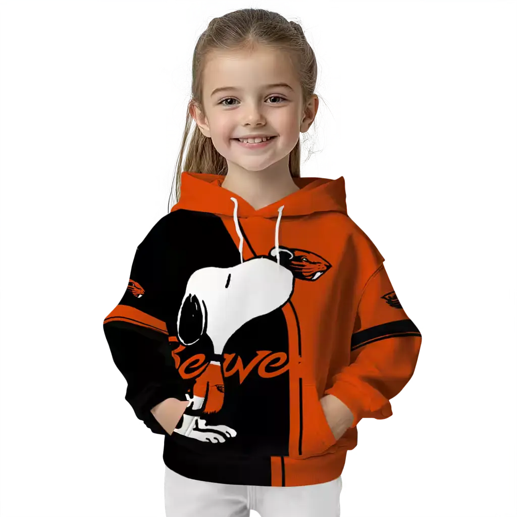 oregon state beavers playful snoopy orange hoodie top rated oregon state beavers playful snoopy orange hoodie top rated