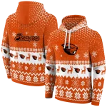 oregon state beavers reindeer motif orange hoodie best selling