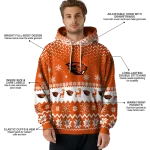 oregon state beavers reindeer motif orange hoodie best selling