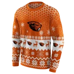 oregon state beavers reindeer motif orange hoodie best selling