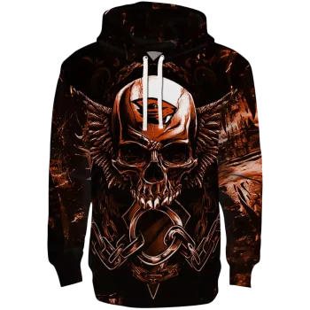 oregon state beavers skull artwork orange black hoodie best selling