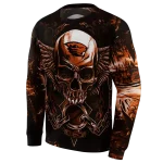 oregon state beavers skull artwork orange black hoodie best selling