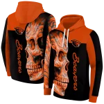 oregon state beavers skull motif orange black hoodie best selling