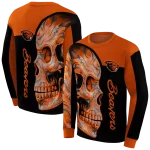oregon state beavers skull motif orange black hoodie best selling