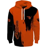 oregon state beavers splatter effect orange hoodie best selling