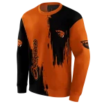 oregon state beavers splatter effect orange hoodie best selling