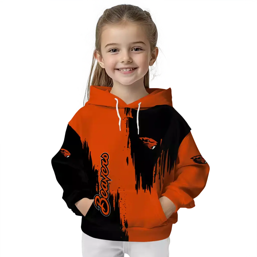 oregon state beavers splatter effect orange hoodie top rated oregon state beavers splatter effect orange hoodie top rated