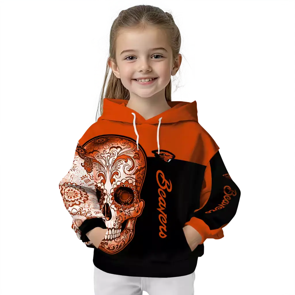 oregon state beavers sugar skull orange black hoodie top rated oregon state beavers sugar skull orange black hoodie top rated