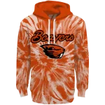 oregon state beavers tie dye pattern orange hoodie best selling