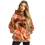 oregon state beavers tie dye pattern orange hoodie best selling