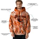 oregon state beavers tie dye pattern orange hoodie best selling