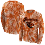 oregon state beavers tie dye pattern orange hoodie best selling