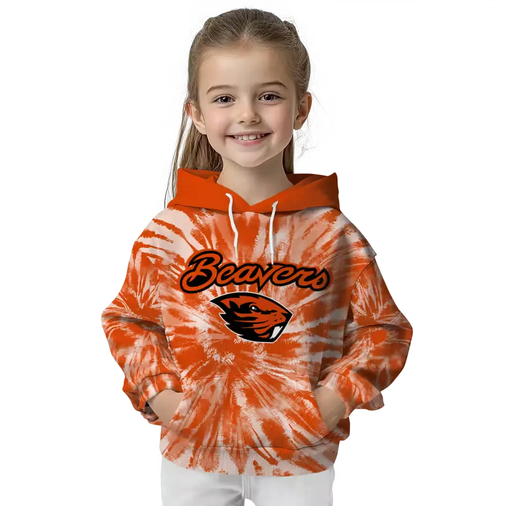oregon state beavers tie dye pattern orange hoodie top rated oregon state beavers tie dye pattern orange hoodie top rated