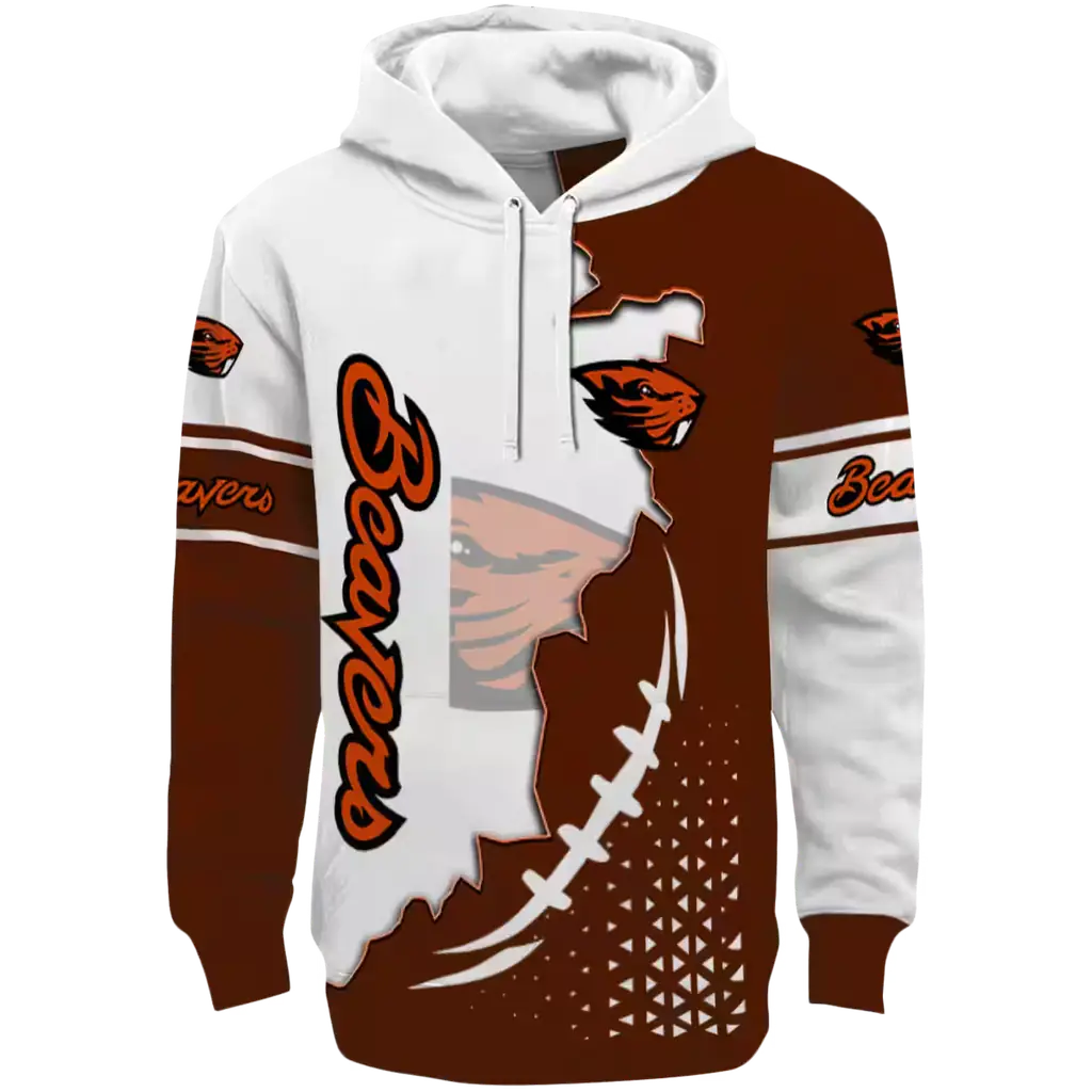 oregon state beavers triangular pattern orange white hoodie best selling oregon state beavers triangular pattern orange white hoodie best selling