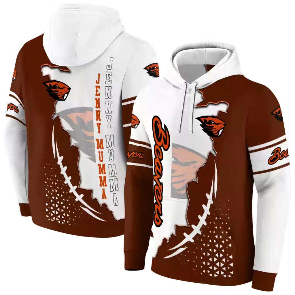 oregon state beavers triangular pattern orange white hoodie fashion forward oregon state beavers triangular pattern orange white hoodie fashion forward