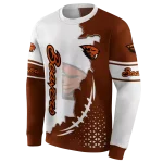 oregon state beavers triangular pattern orange white hoodie best selling