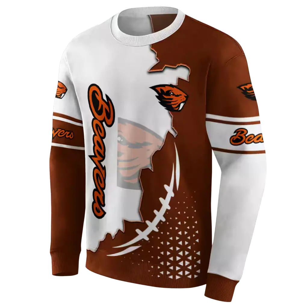 oregon state beavers triangular pattern orange white hoodie new arrival oregon state beavers triangular pattern orange white hoodie new arrival