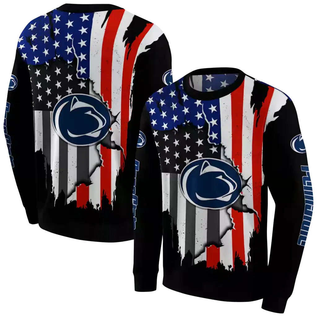 penn state nittany lions american pride black hoodie premium grade penn state nittany lions american pride black hoodie premium grade