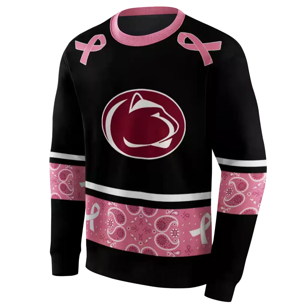 penn state nittany lions awareness ribbon black pink hoodie new arrival penn state nittany lions awareness ribbon black pink hoodie new arrival