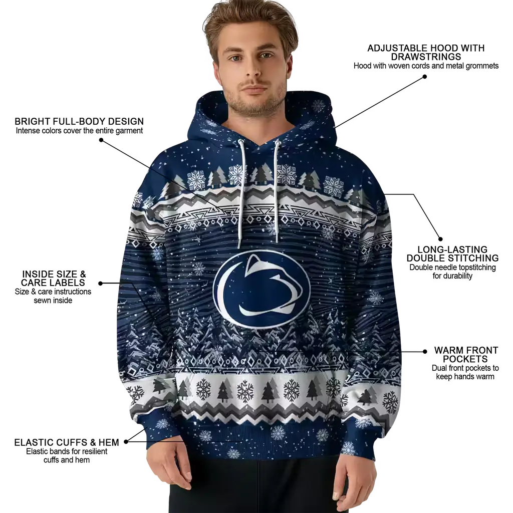 penn state nittany lions christmas trees blue hoodie latest model penn state nittany lions christmas trees blue hoodie latest model