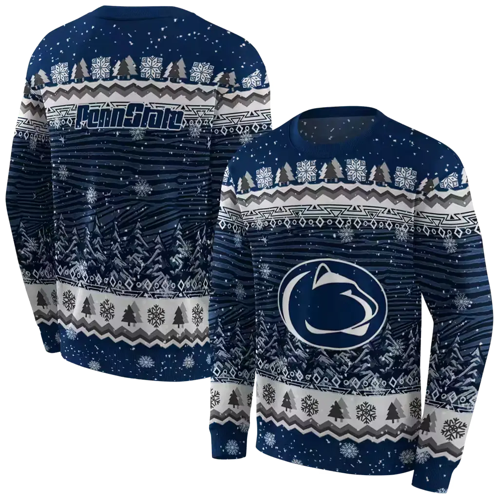 penn state nittany lions christmas trees blue hoodie premium grade penn state nittany lions christmas trees blue hoodie premium grade