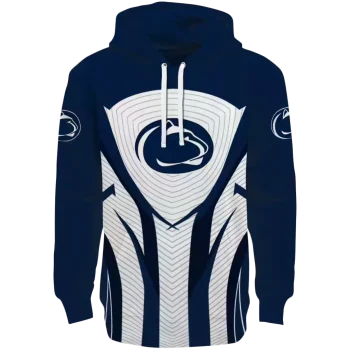 penn state nittany lions concentric lines blue black hoodie best selling